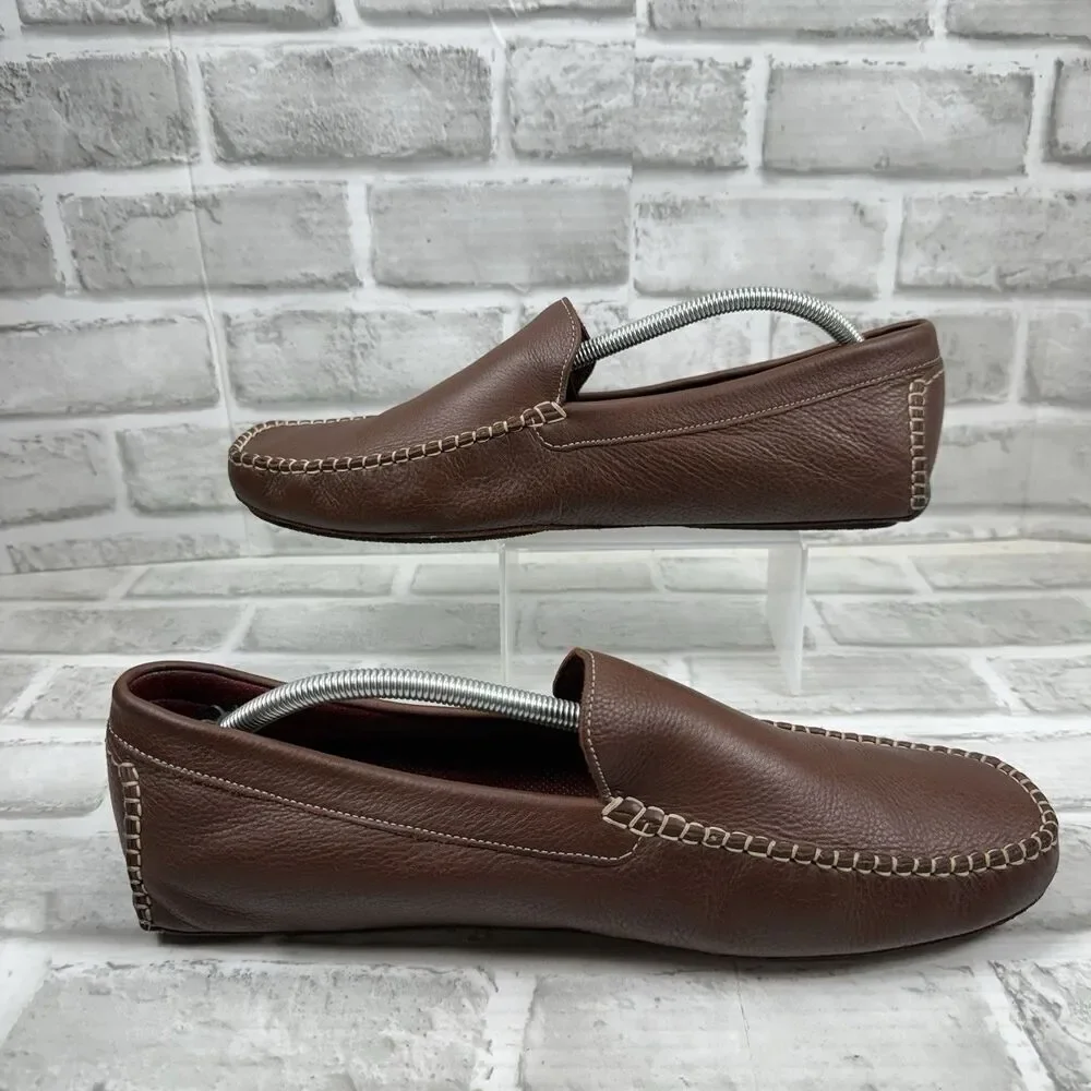 Cole Haan Somerset Venetian Driver Men's Size 12 Brown Leather Slip On Loafers